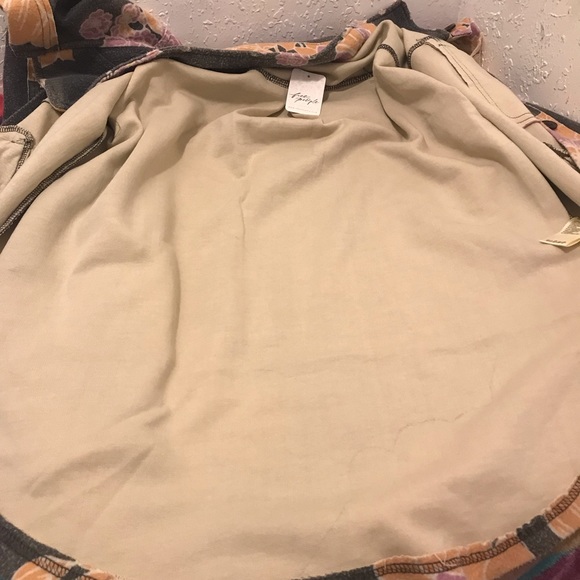 NEW NWT Free People Printed Floral Ruby Jacket Sweatshirt Cardigan Small - Picture 10 of 10